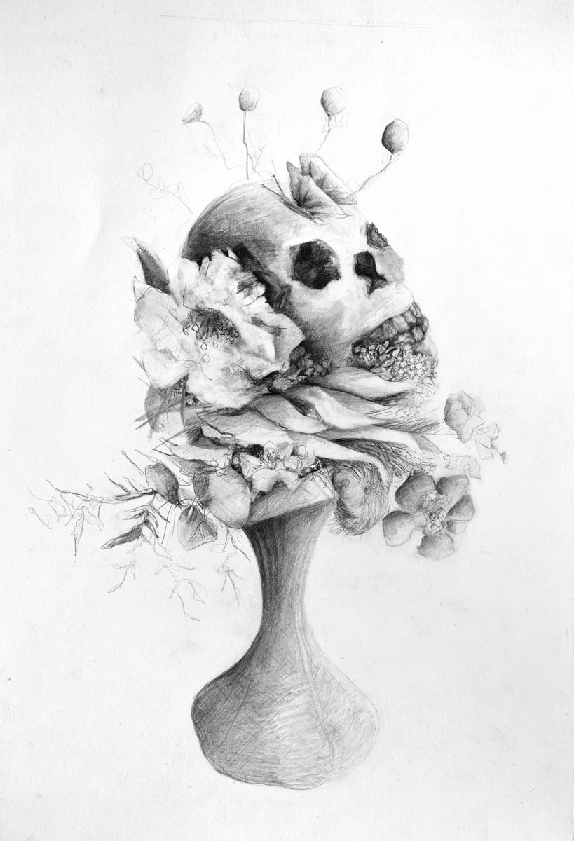 Step_up_nature_morte_patrick-simkins_artist_drawing_pencil-on-paper_Paris_2021-2